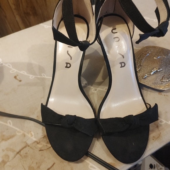 Ladies Black Fabric Unisa High Heels Shoes - Picture 3 of 9